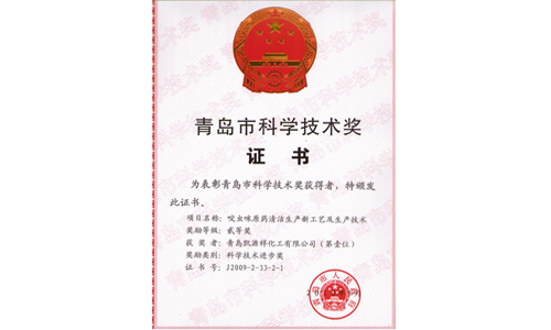 青島市科學(xué)技術(shù)獎(jiǎng)